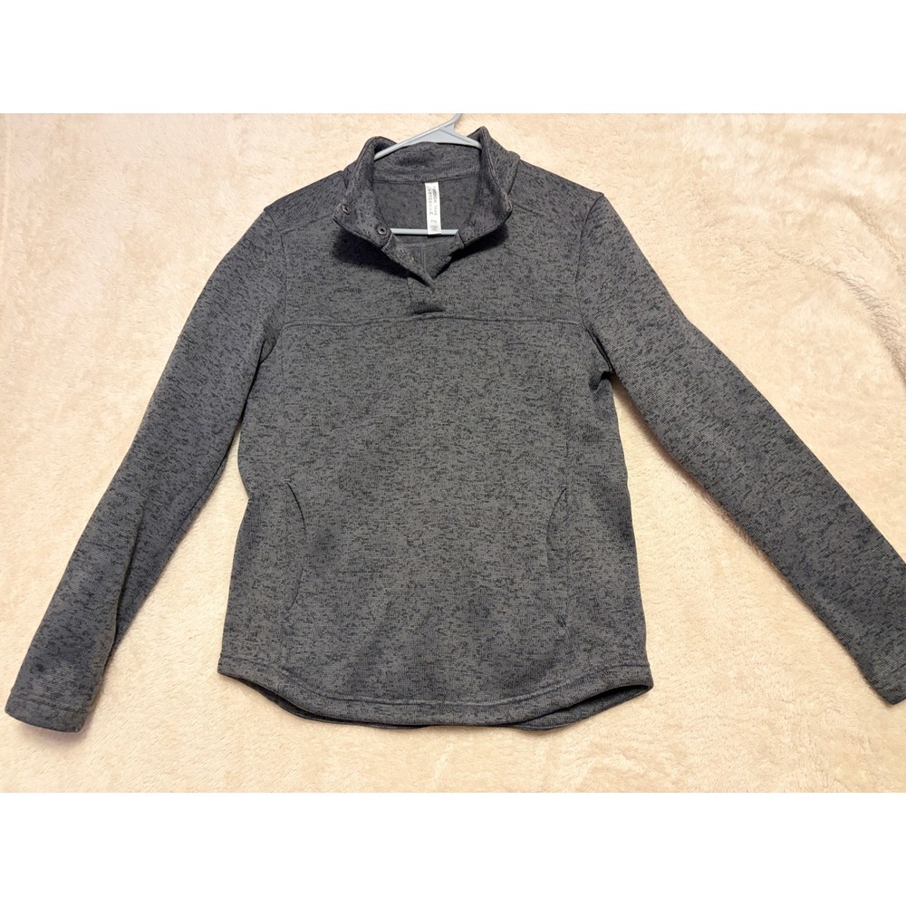 Freedom Trail by Kyodan Grey Heathered 1/4 Zip Pullover Fleece Jacket Size P/S